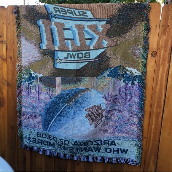 Super Bowl XXLI Tapestry Throw Blanket New York Giants v New England Patriots - Picture 7 of 12